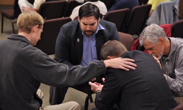 Diocesan Clergy pray for one another
